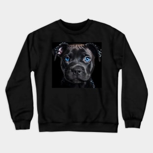 Black Staffy Puppy Crewneck Sweatshirt